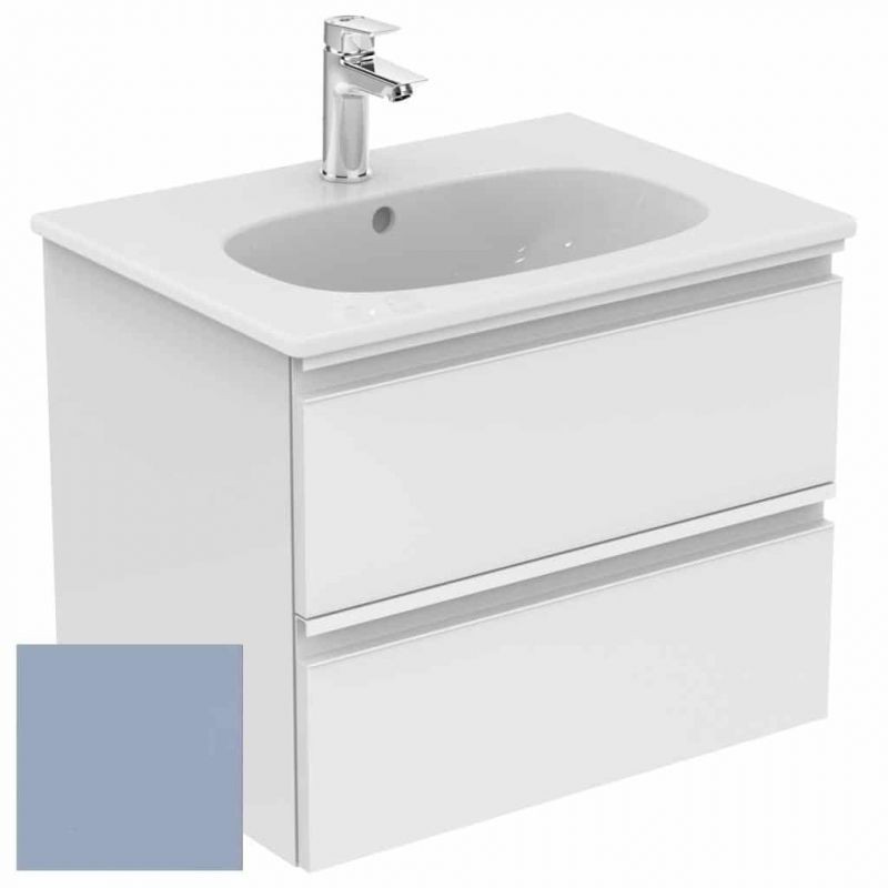 MOBILIER TESI SUSPENDAT 60 CM, 2 SERTARE, ALBASTRU DESCHIS MAT